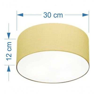 Plafon Para Sala Cilíndrico Sl-3010 Cúpula Cor Algodão Crú