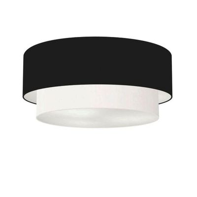 Plafon Para Corredor Cilíndrico Sc-3024 Cúpula Cor Preto Branco