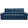 Sofá Retrátil Reclinável Para Sala 3 Lugares 210cm Samir F04 Veludo Azul - Lyam Decor