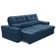 Sofá Retrátil Reclinável Para Sala 3 Lugares 210cm Samir F04 Veludo Azul - Lyam Decor