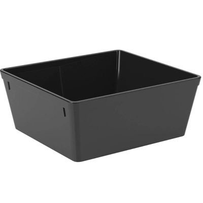 Travessa Retangular Coza Uno 1,4L Preto Saladeira Plástico Restaurantes Self Service