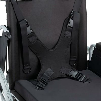 Cadeira de Rodas D700 Reclinável em Alumínio Dobrável até 130 Kg Dellamed 40 / Preto