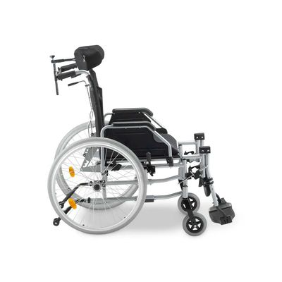 Cadeira de Rodas D700 Reclinável em Alumínio Dobrável até 130 Kg Dellamed 40 / Preto