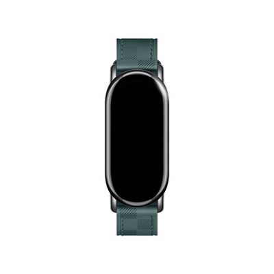 Bracelete De Couro Para Xiaomi Smart Band 8 Verde