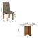 Conjunto Mesa De Jantar 110cm Com 4 Cadeiras Multimóveis CR50208 Cacau Freijó-off White-cacau
