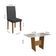 Conjunto Mesa De Jantar 137cm Com 6 Cadeiras Multimóveis CR50211 Freijó-off White-grafite
