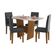 Conjunto Mesa De Jantar 137cm Com 4 Cadeiras Multimóveis CR50210 Freijó-off White-grafite