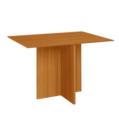 Mesa de Jantar Retangular Poliman Helo com 4 Cadeiras 120 cm de Largura Freijó/Suede Bege