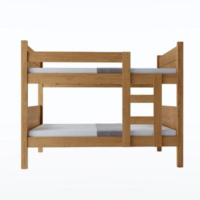 Beliche Resistente Fortaleza Em Mdf Vira 2 Camas Solteiro Amêndoa Com 2 Colchões