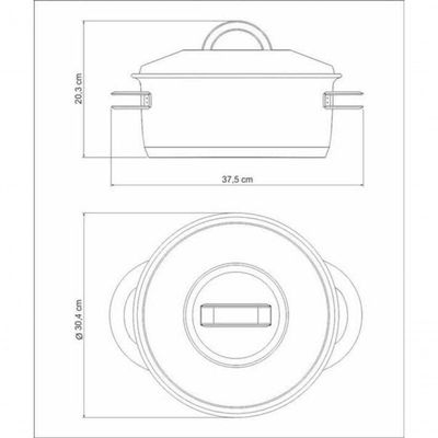 Caçarola Funda Tramontina Solar 28cm Em Aço Inox