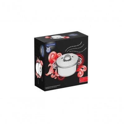 Caçarola Funda Tramontina Solar 28cm Em Aço Inox