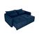Sofá Cama 2 Lugares Com Com Assentos Divididos Premium Com Almofadas Celine Matrix Veludo Azul