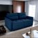 Sofá Cama 2 Lugares Com Com Assentos Divididos Premium Com Almofadas Celine Matrix Veludo Azul