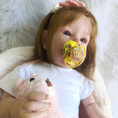 Bebe Reborn Menina Artesanal Olhos Abertos Realista Cabelo Implantado Fio A Fio