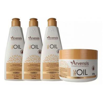 Kit Arvensis Tec Oil 2 Shampoo + 1 Condicionador + 1 Máscara