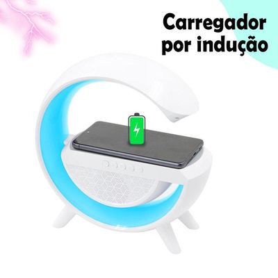 Caixa De Som Bluetooth Carregamento Por Indução Luminária Bluetooth Portátil