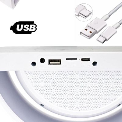 Caixa De Som Bluetooth Carregamento Por Indução Luminária Bluetooth Portátil