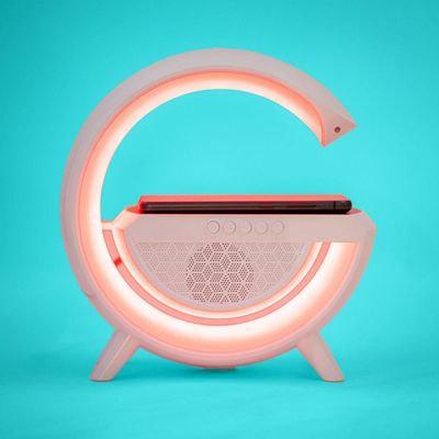 Caixa De Som Bluetooth Carregamento Por Indução Luminária Bluetooth Portátil