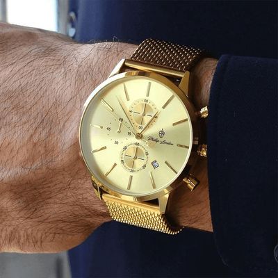 Relógio Masculino Lancelot Golden 44mm