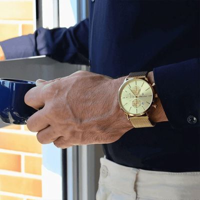 Relógio Masculino Lancelot Golden 44mm