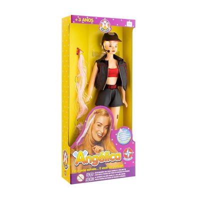 Boneca Angélica Estrela Retrô Com Mecha Colorida
