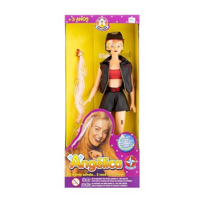 Boneca Angélica Estrela Retrô Com Mecha Colorida