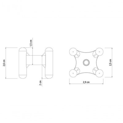 Espaçador Plástico Tramontina Tipo Cadeirinha 15x20mm Para Ferragens Saco Com 100 Unidades