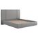 Cama Casal Flutuante Com Cabeceira 140cm Astra S04 Linho Cinza - Lyam Decor