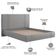 Cama Casal Flutuante Com Cabeceira 140cm Astra S04 Linho Cinza - Lyam Decor