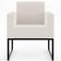 Kit 02 Poltronas Decorativas para Sala e Recepção Base Fixa De Metal Helô L02 Linho Cru - Lyam Decor