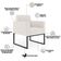 Kit 02 Poltronas Decorativas para Sala e Recepção Base Fixa De Metal Helô L02 Linho Cru - Lyam Decor