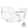 Recamier Baú Londres 1,20 M Suede Bege