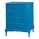 Cômoda Luiz Xv 4 Gavetas 1030 Laca Azul