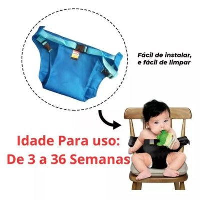 Cadeirinha Alimentação Bebê Portátil Assento Infantil Refeição Com Cinto De Segurança Ajustável Viagem Restaurante