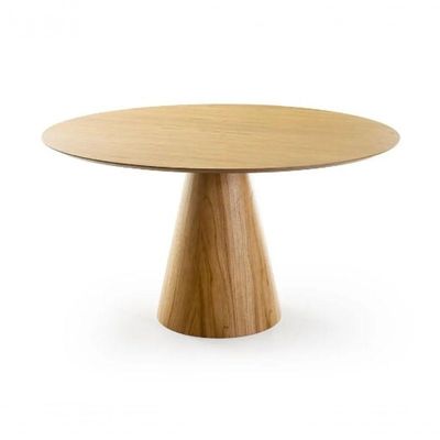 Mesa De Jantar Cone 120cm Tampo Cinamomo Base Cinamomo
