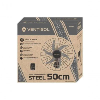 Ventilador De Parede Ventisol Turbo 6 Steel 50cm