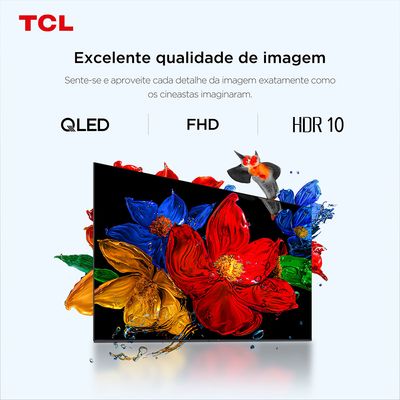 Tv TCL 32 Polegadas 32s5k Qled Smart Fhd Google Tv Preto / Bivolt