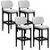 Kit 4 Banquetas Alta Bar Cozinha Sala Jantar Fixa Betta L02 Preto Linho Cinza - Lyam Decor