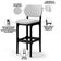 Kit 4 Banquetas Alta Bar Cozinha Sala Jantar Fixa Betta L02 Preto Linho Cinza - Lyam Decor