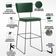 Kit 4 Banquetas Altas Cozinha Sala Jantar Base Em Aço Fixa Allana L02 Facto Verde Musgo - Lyam Decor