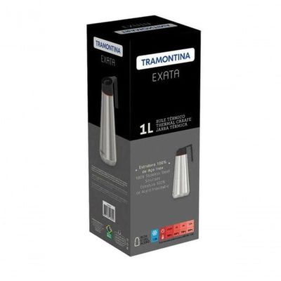 Bule Térmico Tramontina Exata Em Aço Inox 1 Litro