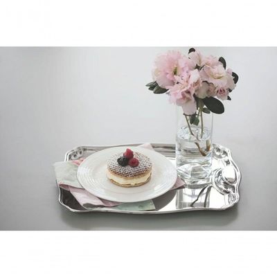 Bandeja Retangular Tramontina Classic 49 X 34cm Em Aço Inox Com Alça
