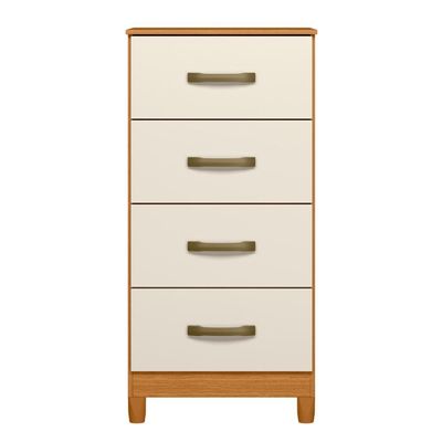 Comoda 4 Gavetas Alasca Cinamomo Off White