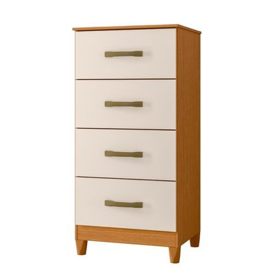 Comoda 4 Gavetas Alasca Cinamomo Off White