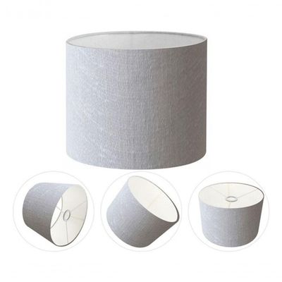 Cúpula Abajur E Luminária Cilíndrica Vivare Cp-7011 ø30x21cm - Bocal Nacional Rustico-cinza