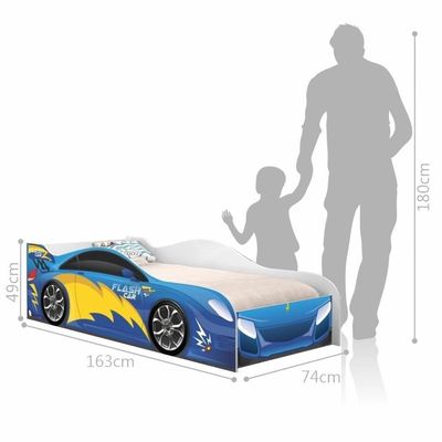 Cama Carro Infantil Thunder Raios Azul