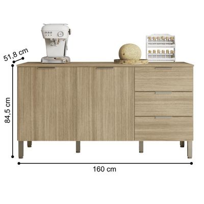 Balcão Glam Freijó/freijó