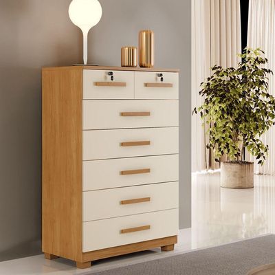 Cômoda Gaveteiro New Espanha 7 Gavetas - Benetil Cinamomo Off