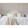 Cabeceira King Luxo 193x60 Courino Off White Tachas Fumê