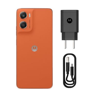 Smartphone Motorola Moto G06 128GB - Laranja, 12GB (4GB RAM +8GB RAM Boost), Câmera 50MP e Tela 6,9"